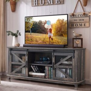Industrial & Farmhouse Media Entertainment TV Console